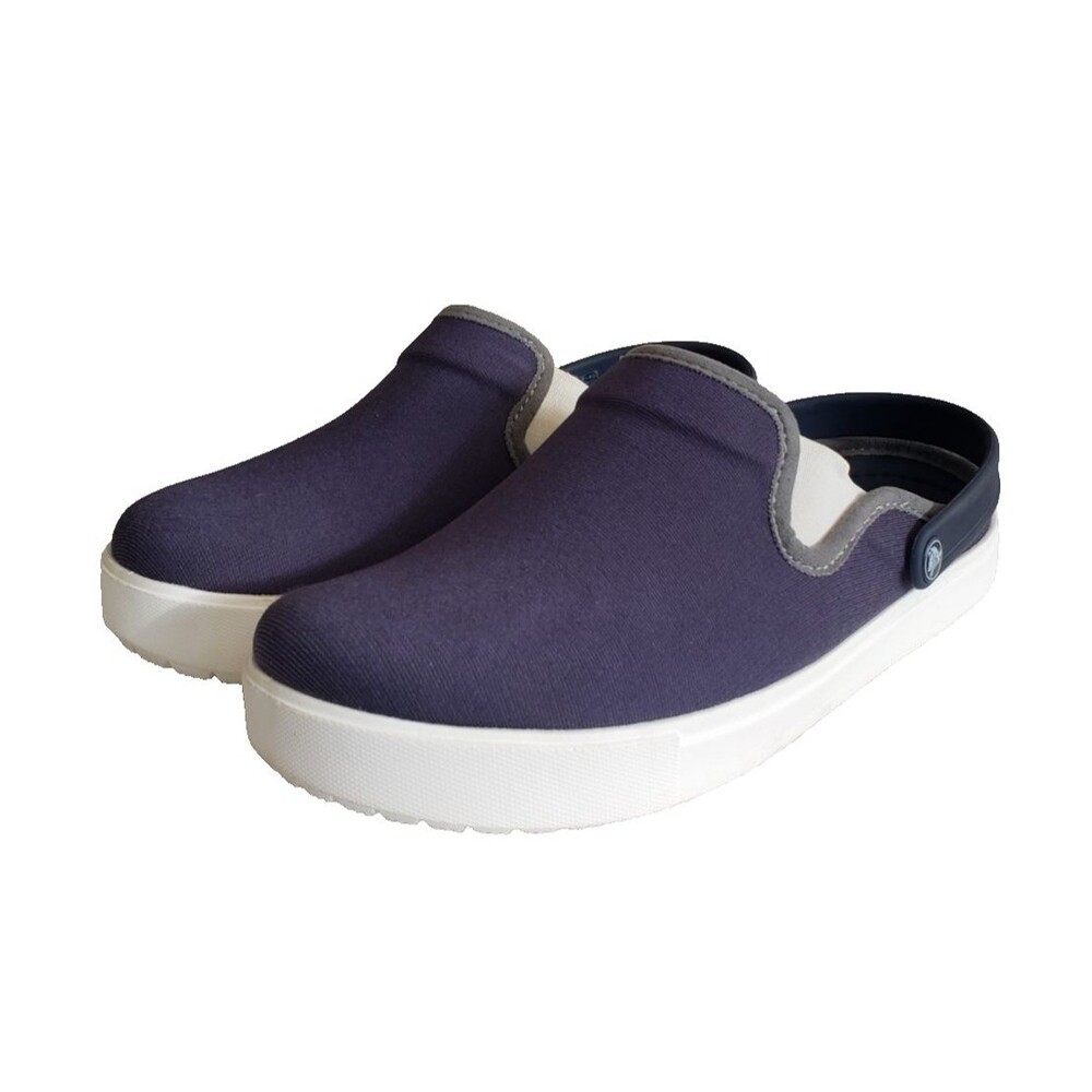 Crocs Dual Comfort Citilane Canvas Men's Size 8 Women's Size 10 Blue Retired